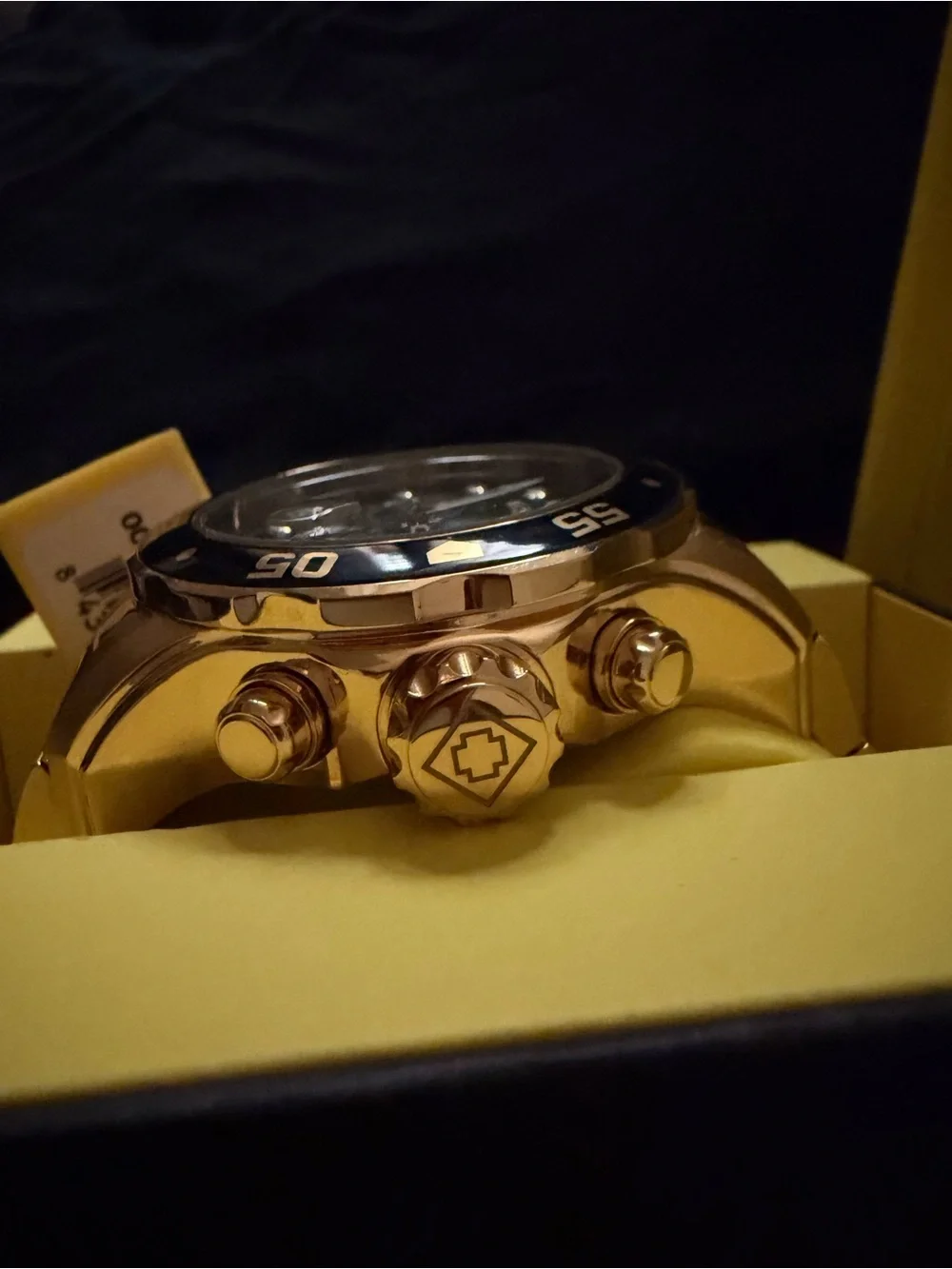Invicta Pro Diver Men's Rose Gold Watch with Green Dial